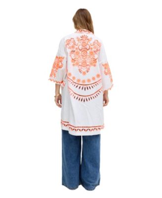 Women's Lupe Edge To Edge Embroidered Kimono