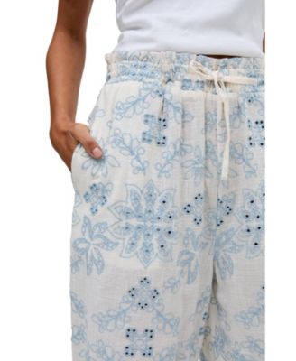 Women's Cherice Wide leg All Over Embroidered Trouser