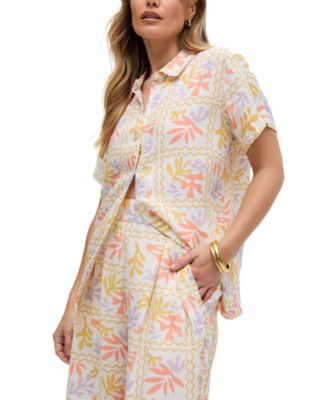 Women's Matisse Button Down Patchwork Floral Print Shirt