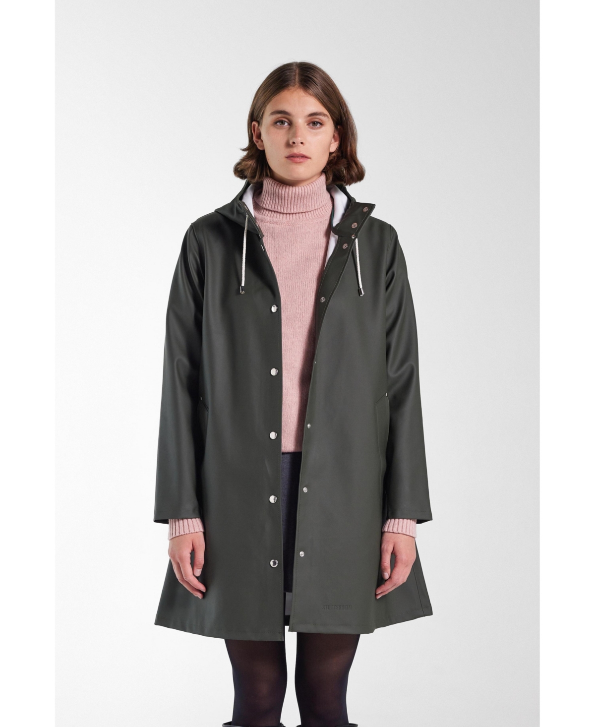 Mosebacke Hooded Long Sleeve Raincoat - Green