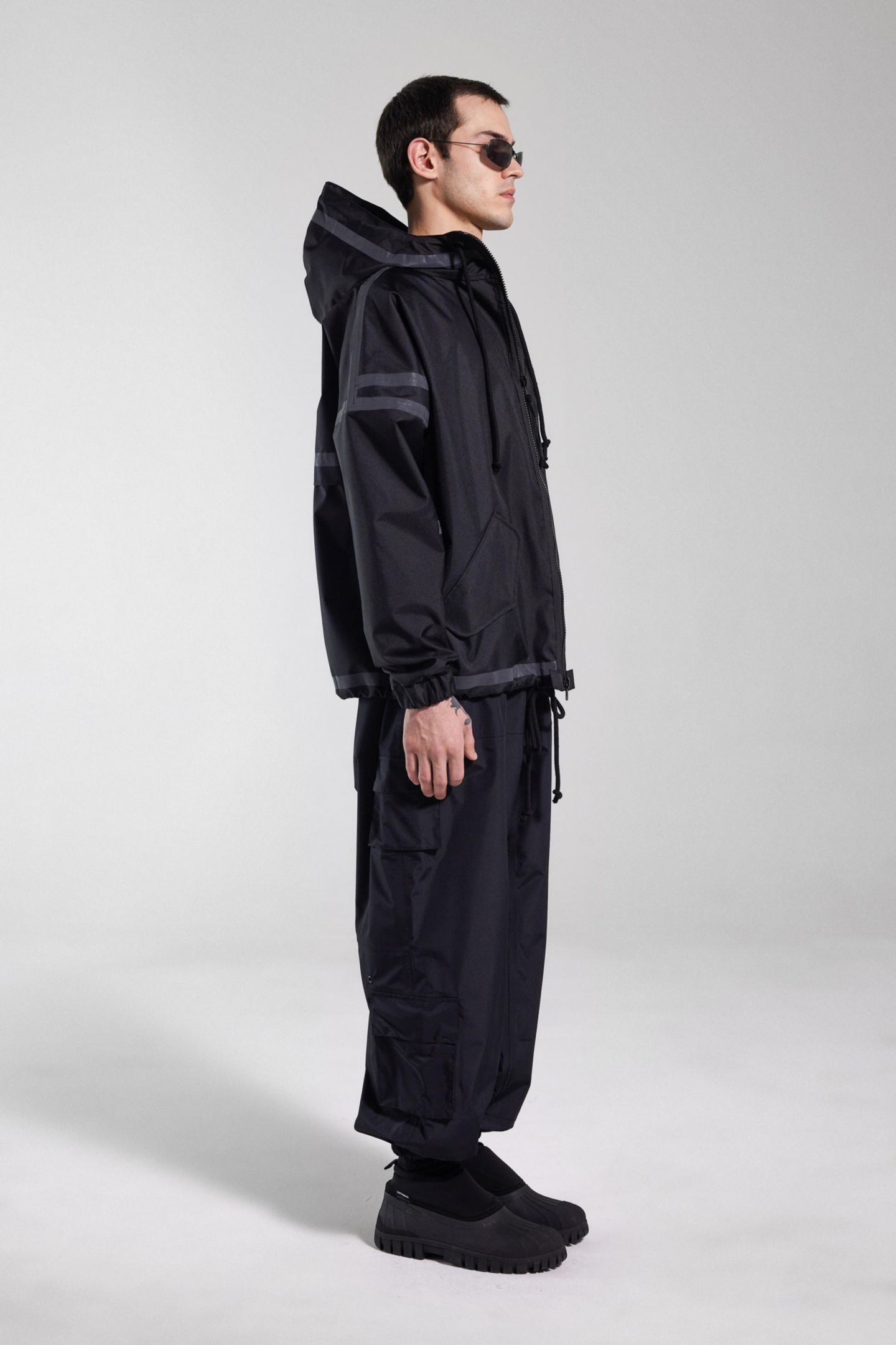 Мужская куртка Stutterheim Forsa Full Zip Hooded, цвет: Чёрный — фото 3