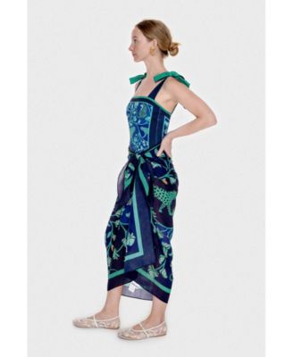 Beach Sarong Wrap - Leopards In The Verdant Wild