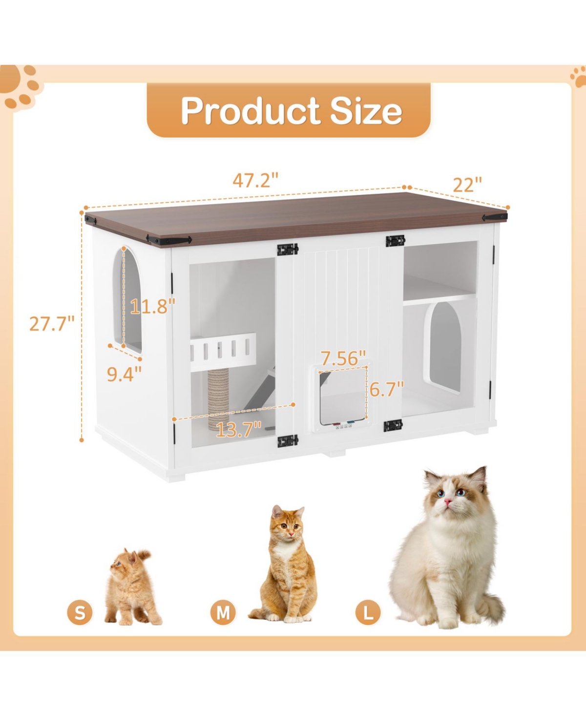 Streamdale Furniture Large Cat Litter Box Enclosure