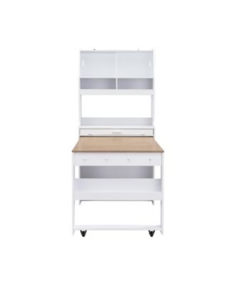 Compact Foldable Table Buffet Hutch Storage Cabinet