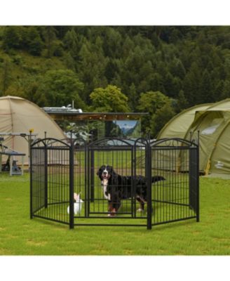 Dog Playpen 32-Inch 8-Panel Metal Pet Fence