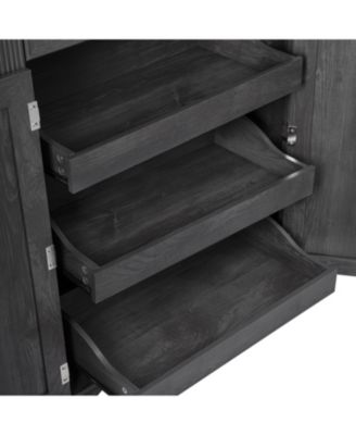 71" Farmhouse Pantry Cabinet with Pull Out Organizers