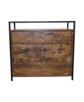 Rustic Brown Cat Litter Box Enclosure