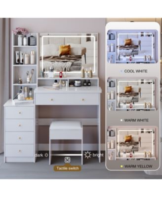 41" LED Mirror Vanity Table with Stool