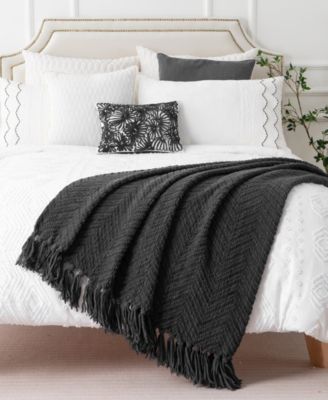 Herringbone Chenille Knit Throw, 60"x 80"