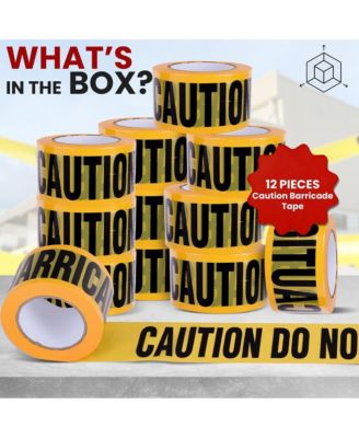 12-Piece Barricade Caution Tape Roll Set – 200m Long for Roadworks, Events and General Safety Applications
