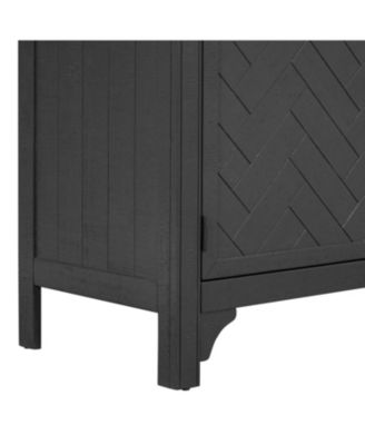 Pine Veneer & MDF 3 Doors, Adjustable Shelves Sideboard Storage Cabinet