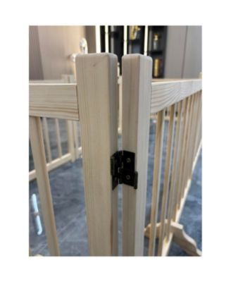 Wooden Freestanding Pet Gate - 8 Panel 31"H