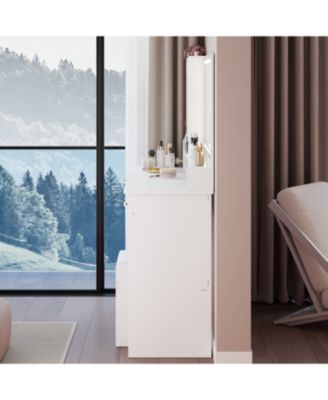 41" LED Vanity Table with Stool & Large Storage