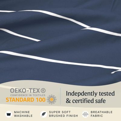 4-PC Striped Silky Soft Cooling Deep Pocket Sheet Set, King