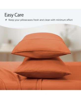 Queen 2PC Ultra Soft Silky Solid Performance Pillowcase Set