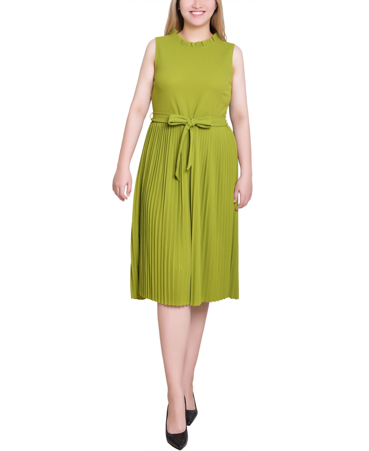 Women's Sleeveless Pleated Skirt Dress - Lilac