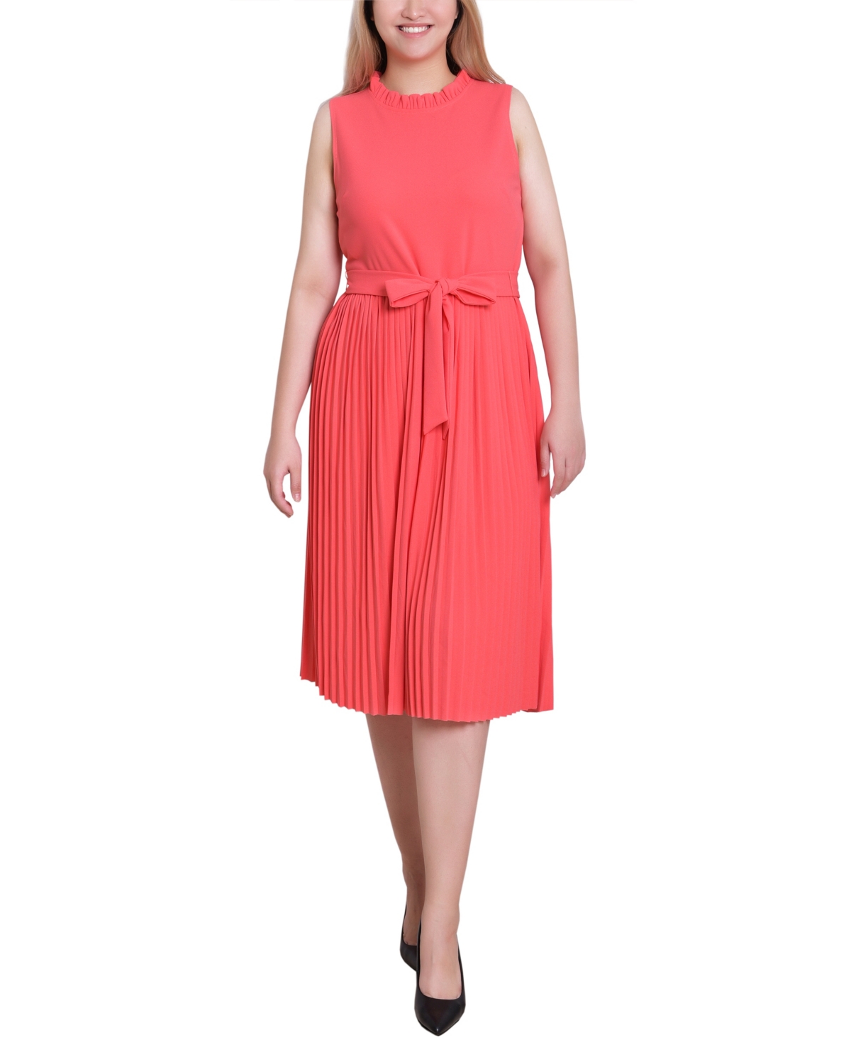 Women's Sleeveless Pleated Skirt Dress - Lilac