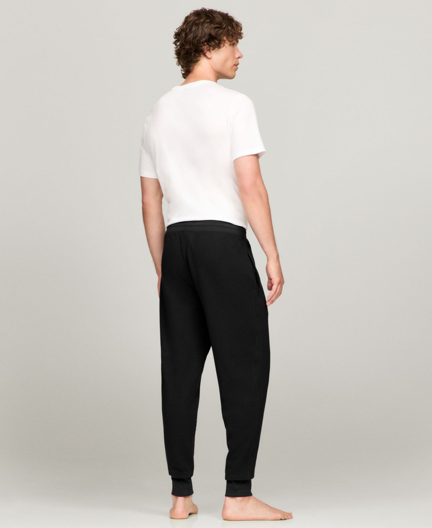 Джоггеры Classic-Fit для мужчин, вафельная ткань — Tommy Hilfiger, цвет: Чёрный — фото 3