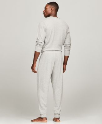 Men's Classic-Fit Waffle-Knit Thermal Pajama Joggers