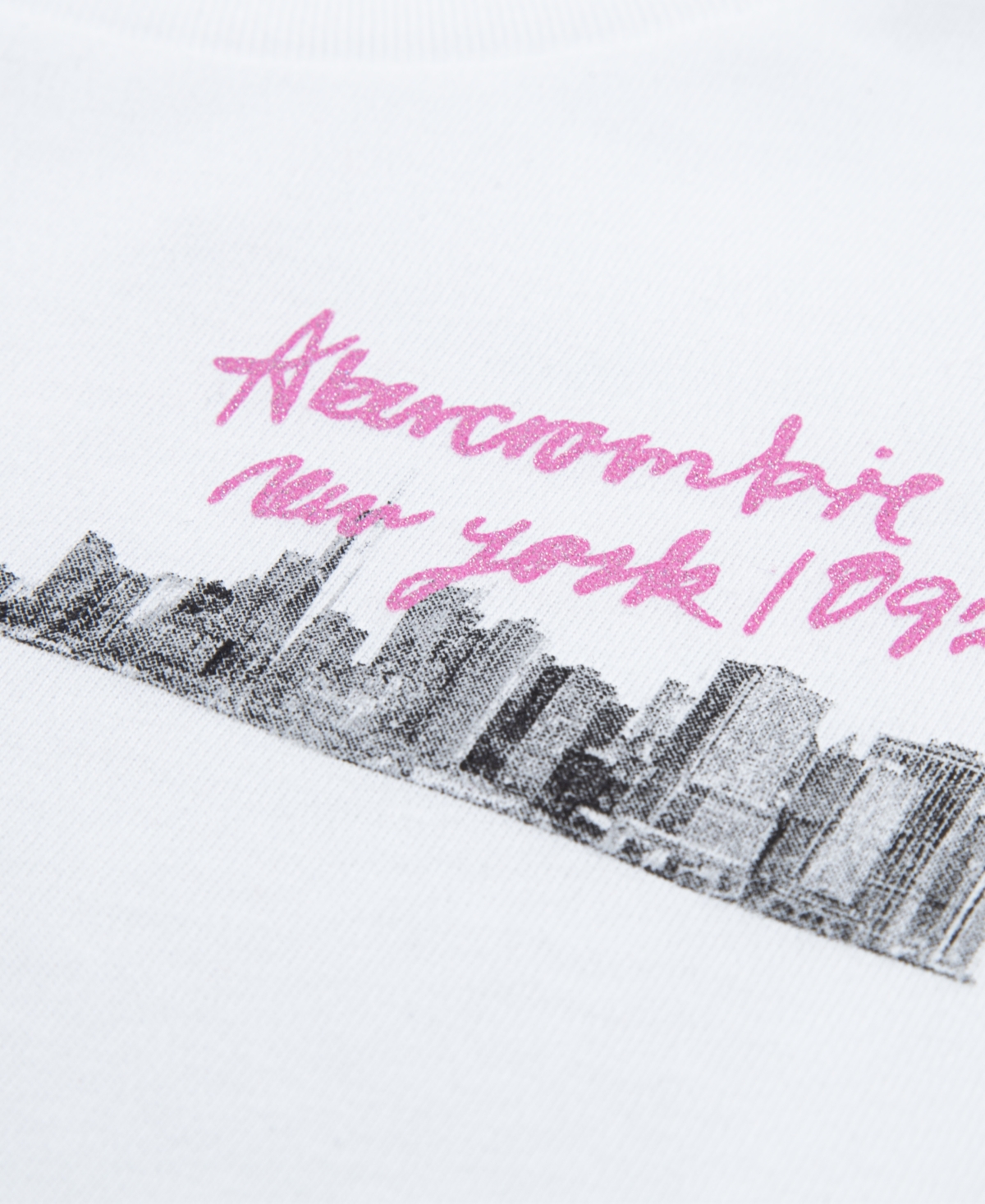 Abercrombie Girls New York City Streets Boxy T-shirt In White