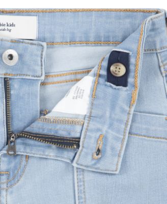 Girls High Rise Wide Leg Utility Jeans