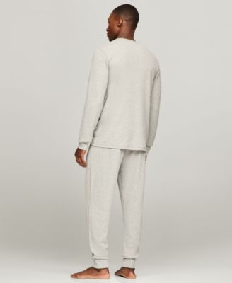 Men's Waffle-Knit Long-Sleeve Crewneck Thermal Top