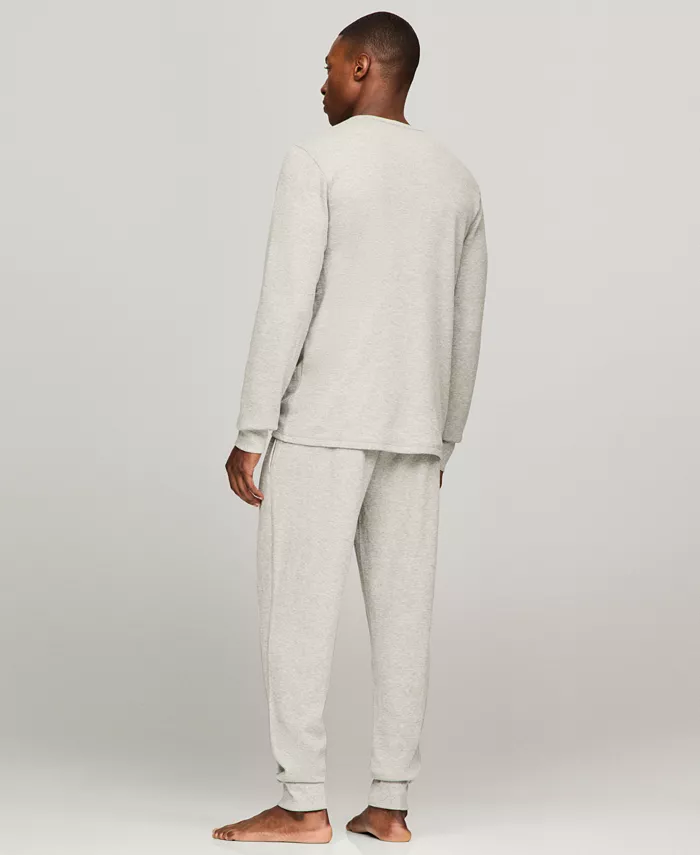 Men's Waffle-Knit Long-Sleeve Crewneck Thermal Top - thumbnail 9