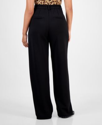 Women's Pont&eacute;-Knit Pleated Pants, Macy's Exclusive