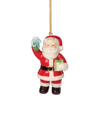 Lenox - 2025 Santa with Mistletoe Ornament