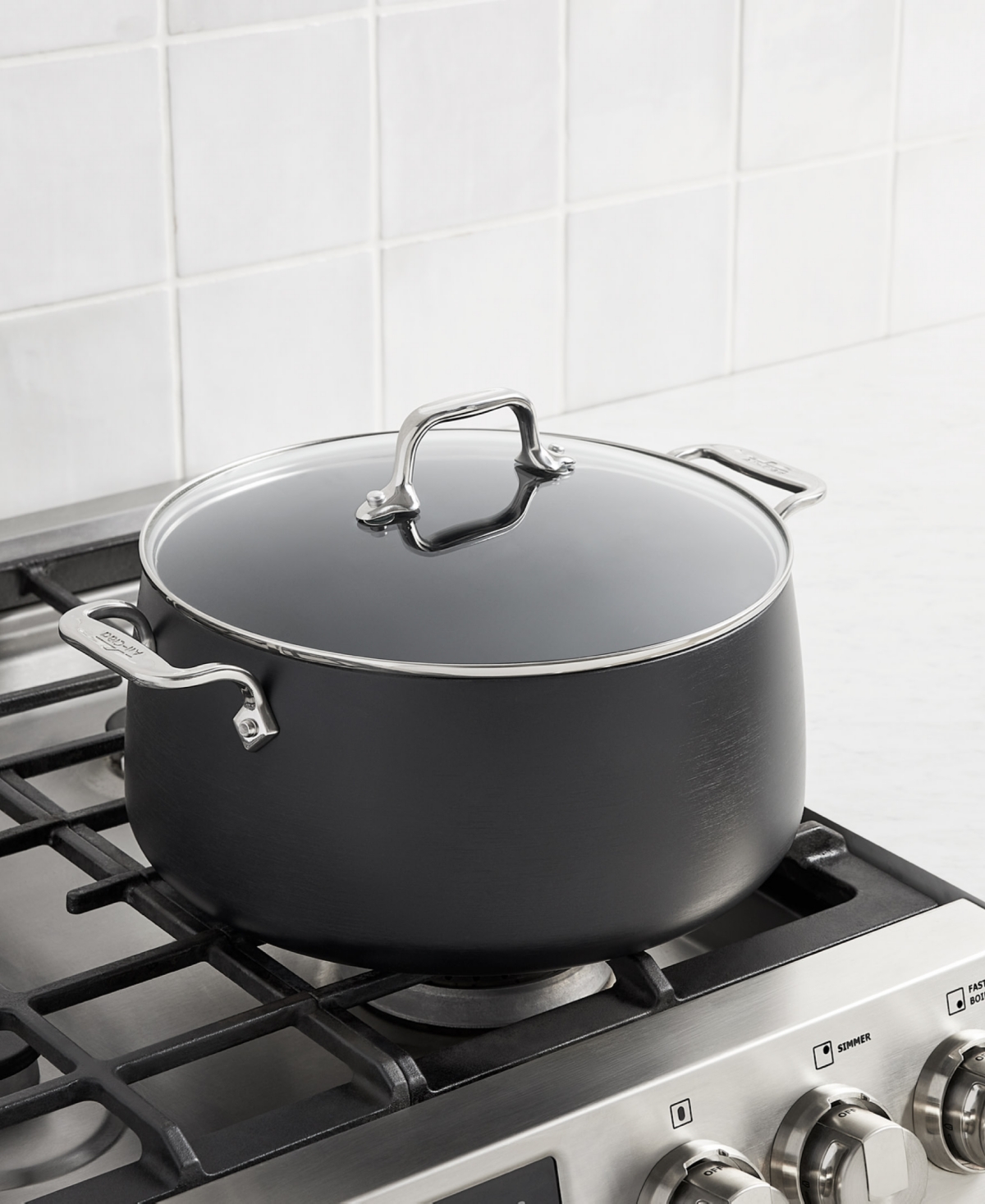 All-clad Ha1 Expert Cookware Nonstick 8-qt. Stockpot With Lid In Black