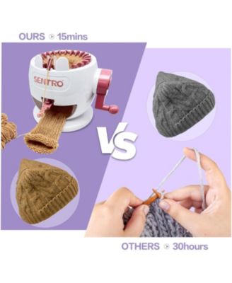 22-Needle Pink Knitting Machine | Easy DIY Scarves & Hats | Fast Beginner & Kid-Friendly Craft Kit