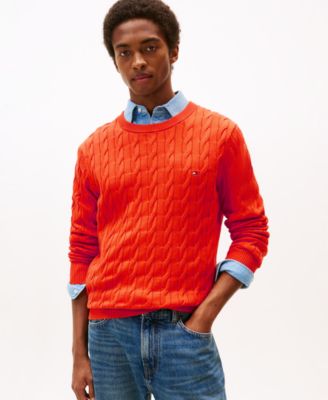 Tommy Hilfiger - Men's Classic Cable Crewneck Sweater