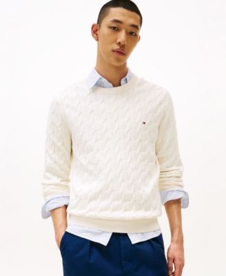 Tommy Hilfiger - Men's Classic Cable Crewneck Sweater