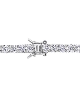 Lab Grown White Sapphire Tennis Bracelet ( 4-1/4 ct. t.w.) in Sterling Silver (Also Available in 18k Gold Plated over Sterling Silver)