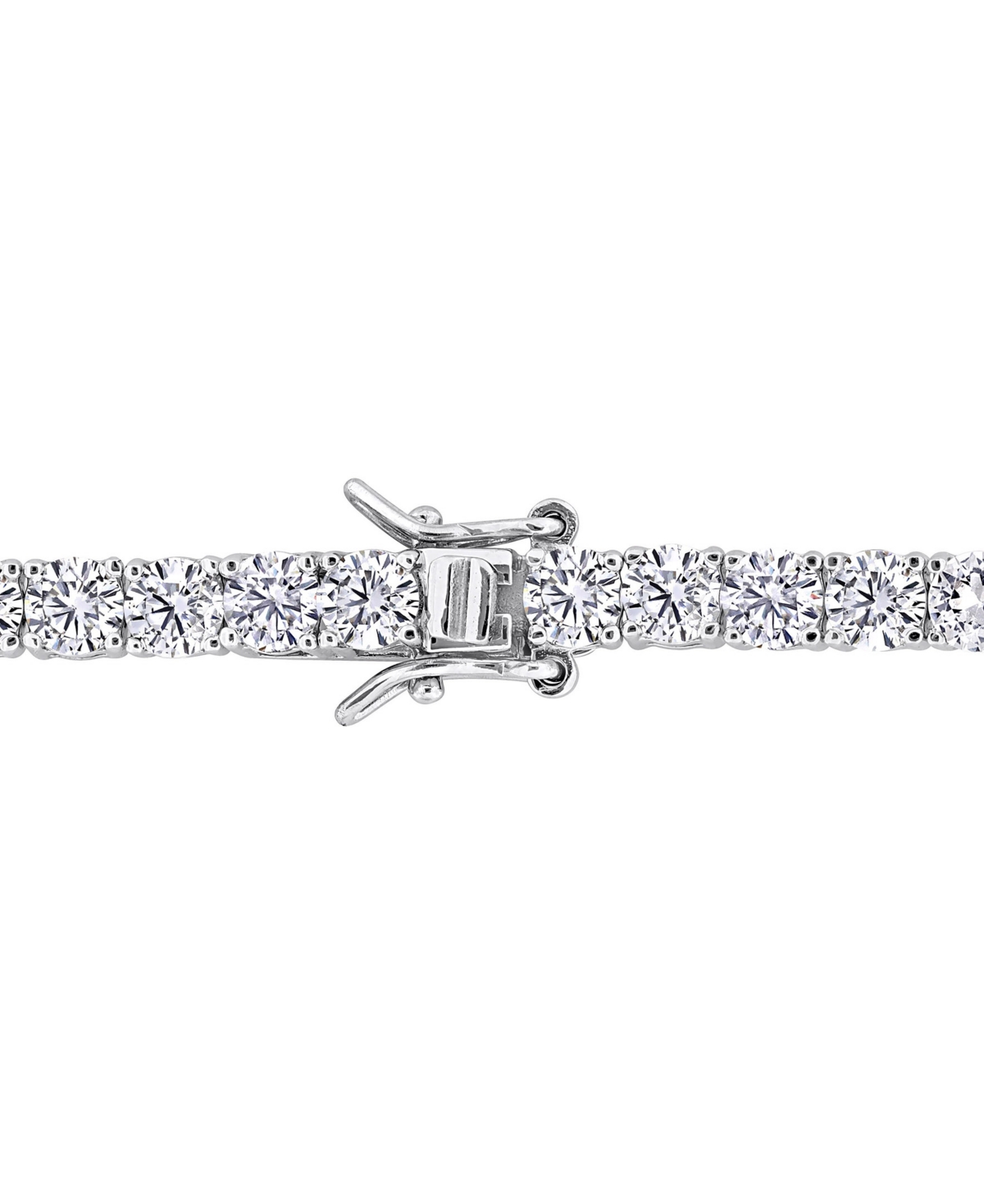 Macy's Lab Grown White Sapphire Tennis Bracelet ( 4-1/4 Ct. T.w.) In Sterling Silver (also Available In 18k In Silver