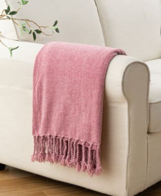 Fringe Tassels Chenille Throw, 50" x 60"