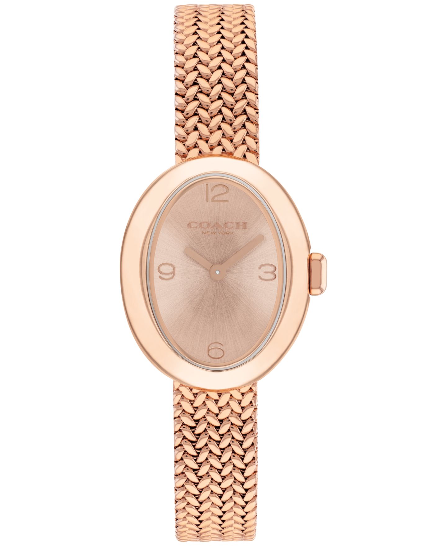 Женские часы COACH Sammy Rose Gold Tone Stainless Steel Mesh Bracelet Watch, 22.5mm — фото 1