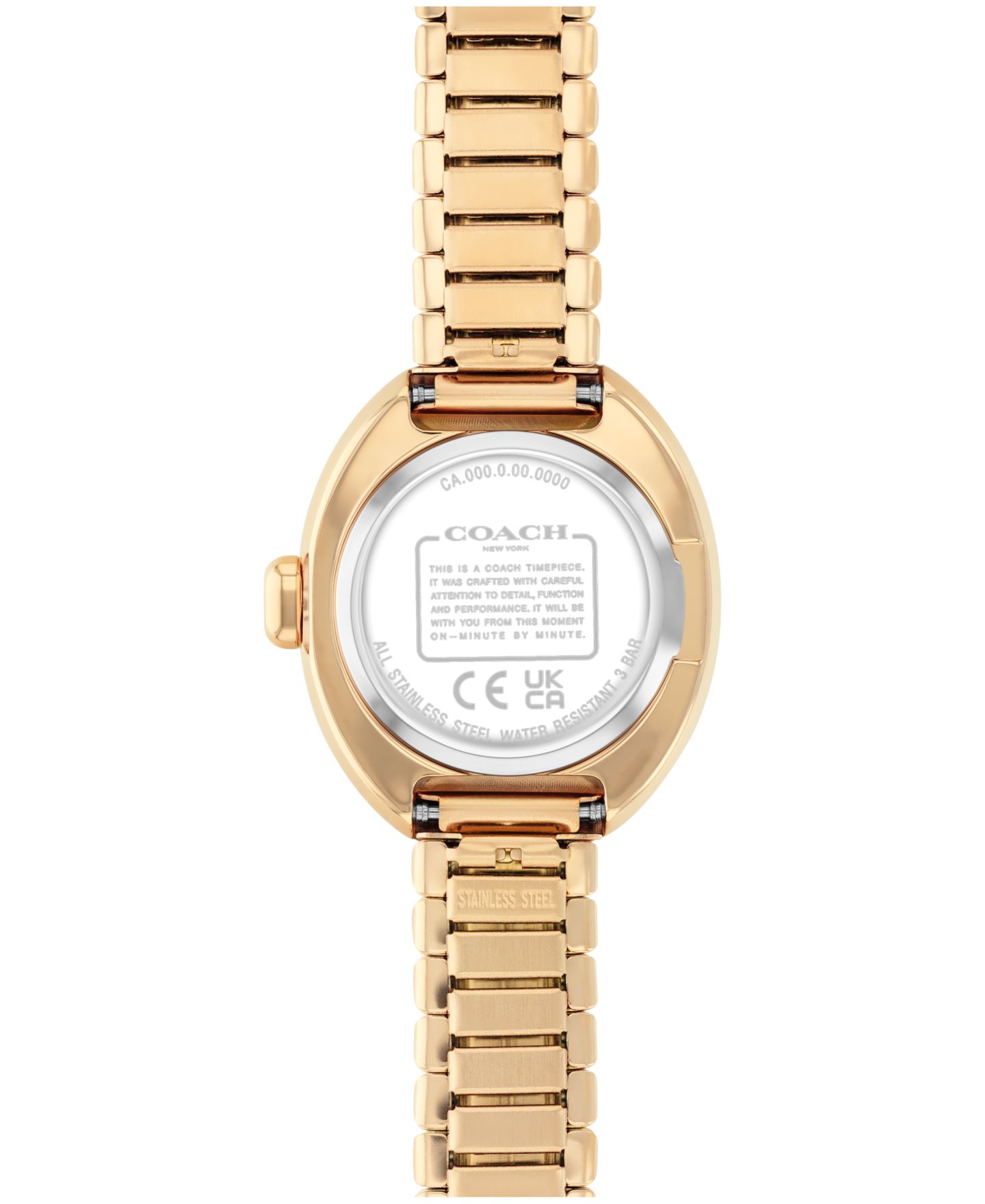 Женские часы Coach Sammy Gold Tone Stainless Steel Stretch Bracelet Watch, 22.5mm — фото 2