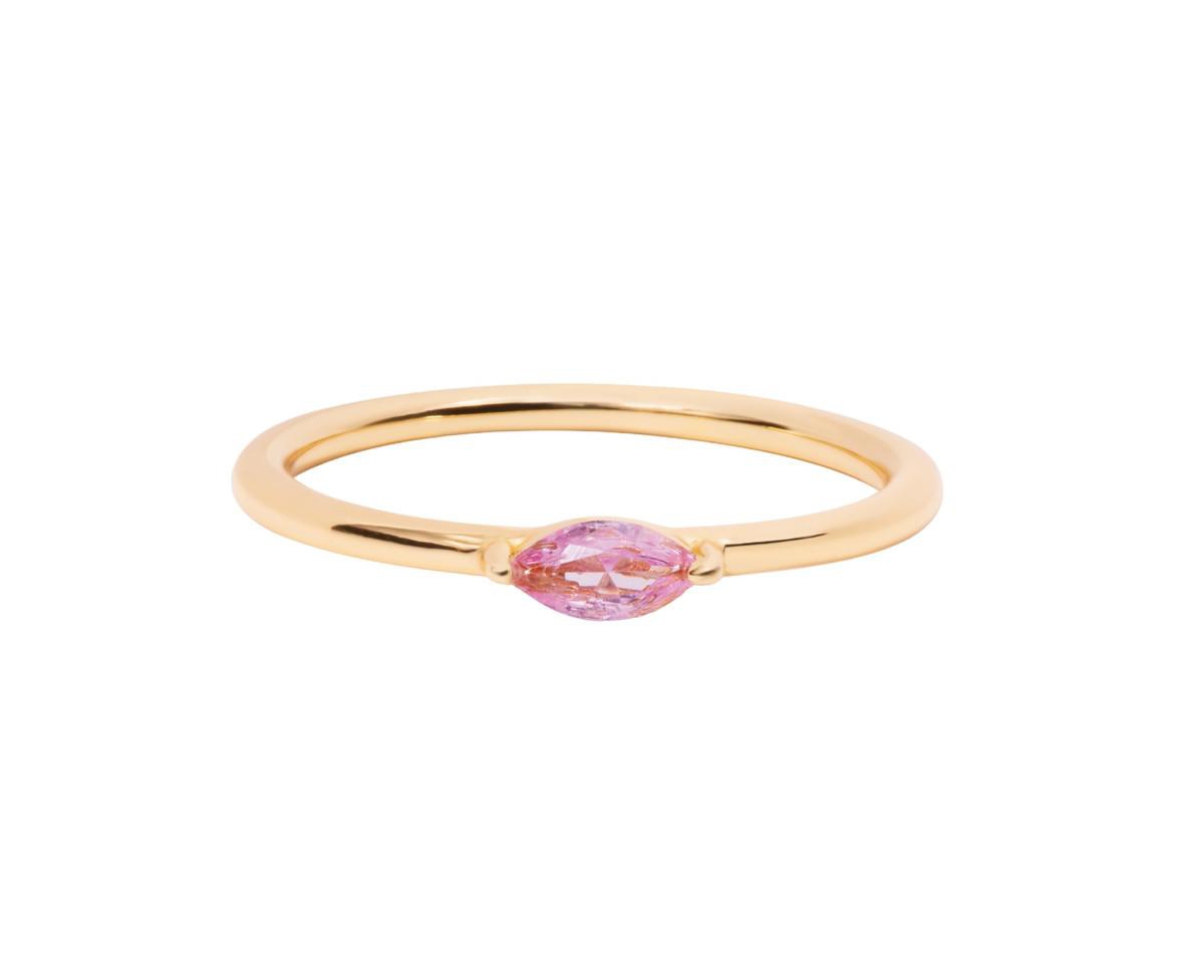 Marquise Birthstone Ring - October Pink Tourmaline - Tourmaline