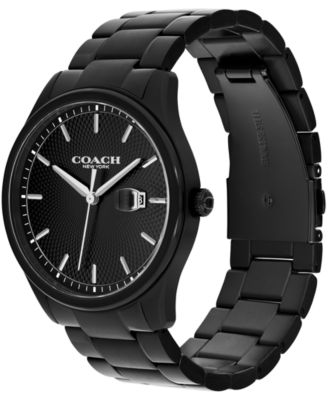 Men's Oliver Black IP Stainless Steel Bracelet Watch, 41mm