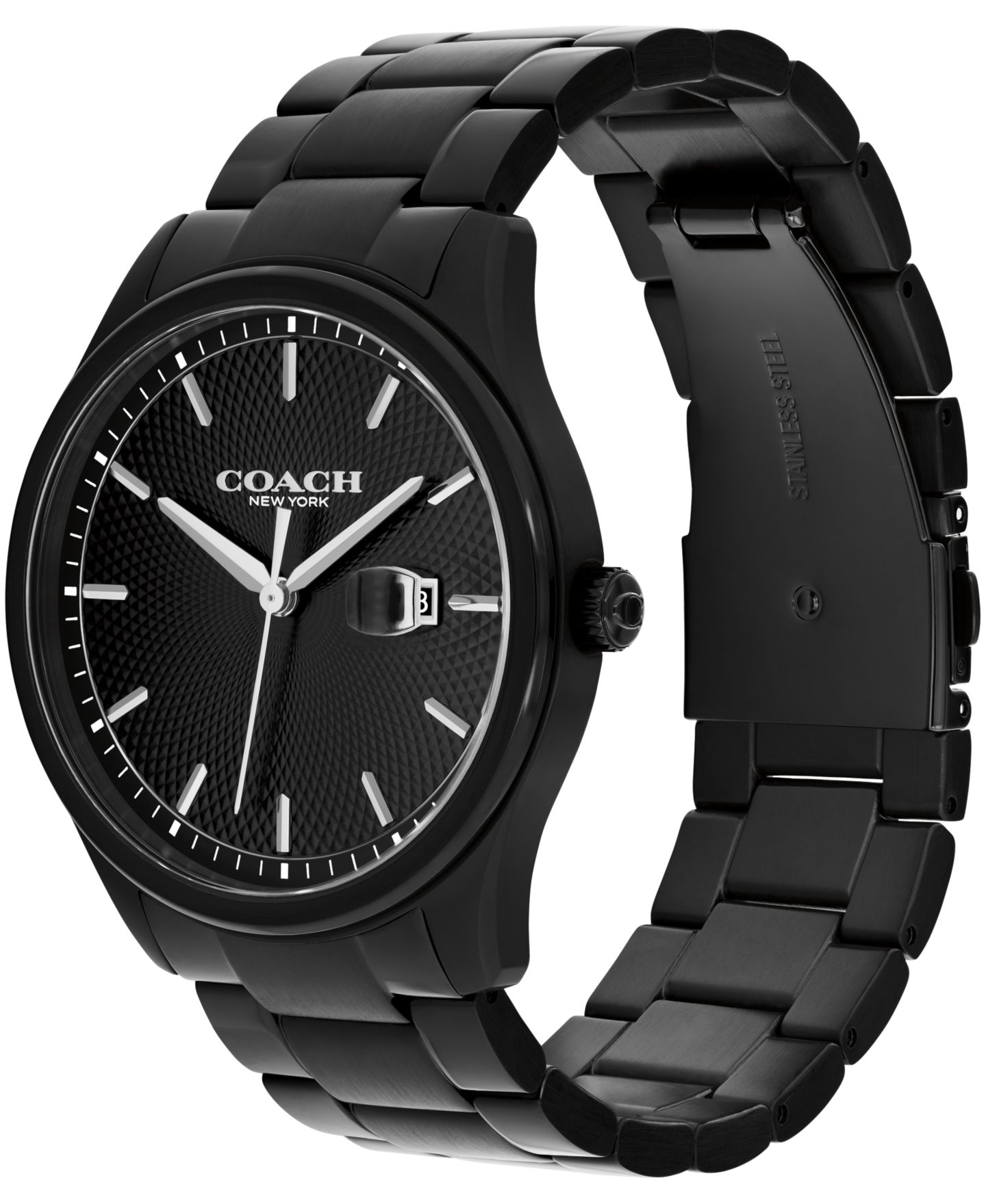 Мужские часы Coach Oliver Black IP Stainless Steel Bracelet Watch, 41mm — фото 3