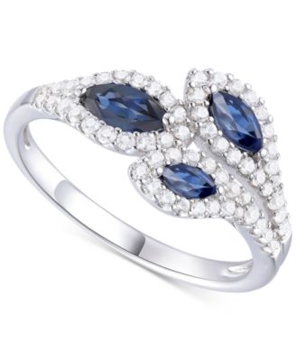 Gemstone (5/8 ct. t.w.) & Diamond (1/3 ct. t.w.) Multi-Stone Ring in 14k Gold