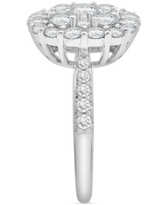 Diamond Cluster Ring (2 ct. t.w.) in 14k White Gold or 14k Yellow Gold, Exclusively at Macy's