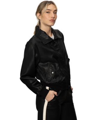 Women's Coated Twill Bomber Jacket 