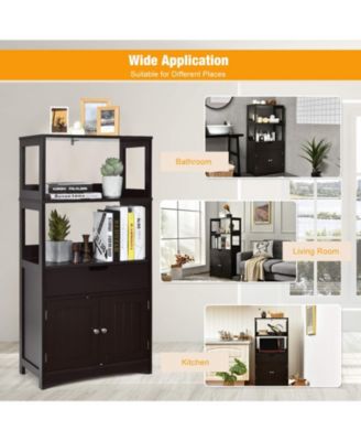 Bathroom Storage Cabinet with Drawer and Shelf Floor Cabinet