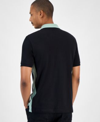 Men's Colorblocked Quarter-Zip Polo