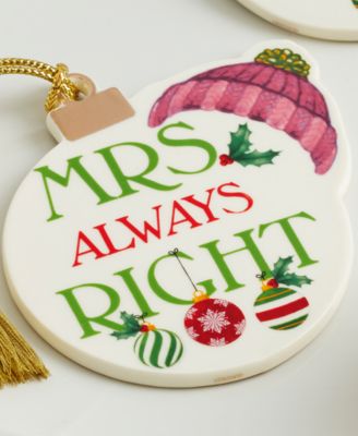 Mr. & Mrs. Ornaments, Set of 2