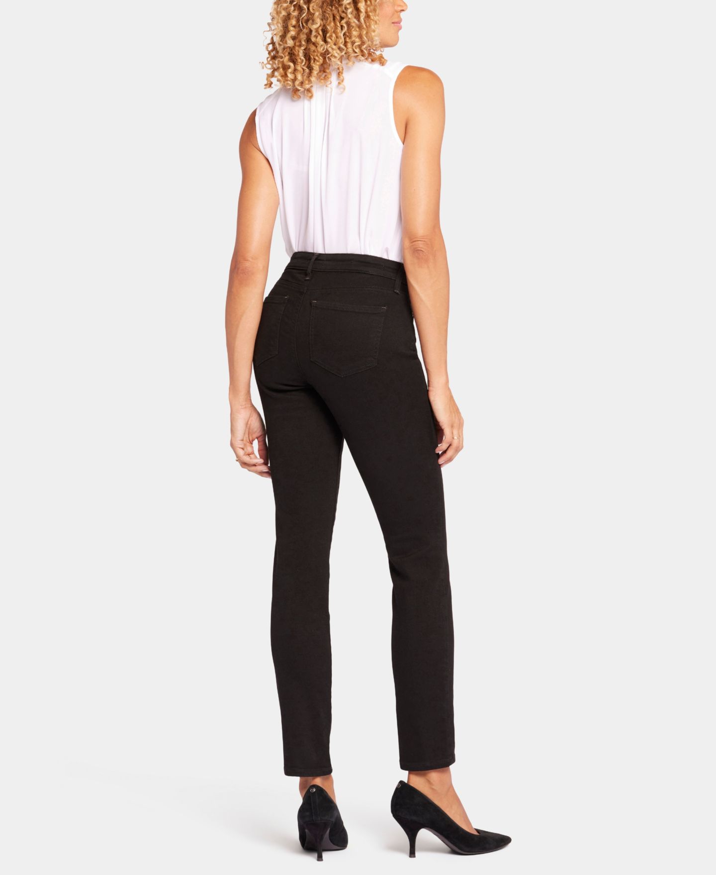 Женские джинсы NYDJ Petite Sheri Slim Pull On, цвет: Чёрный — фото 2