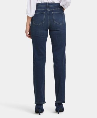 Petite Marilyn Pull On Straight Jeans