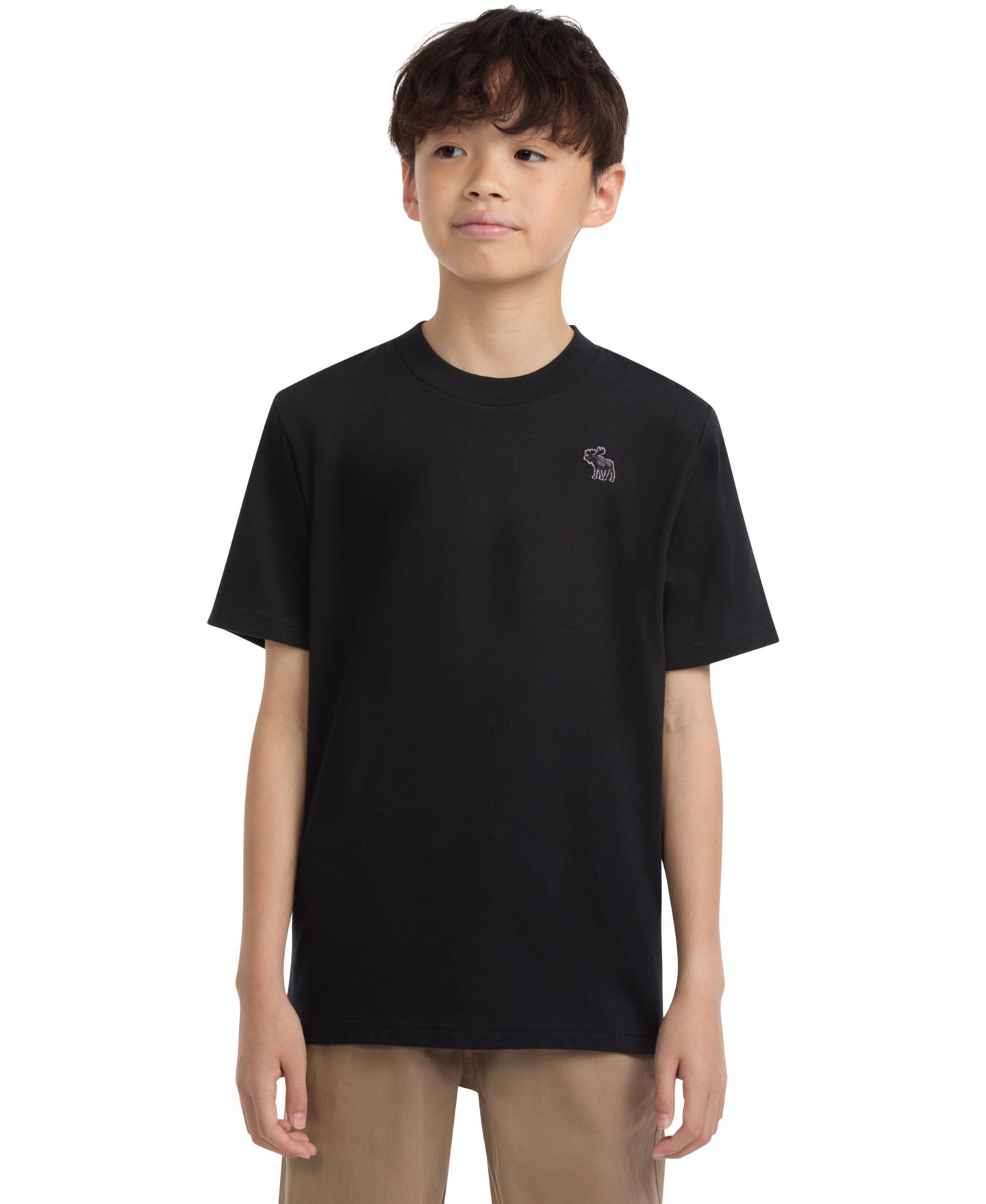 Футболка abercrombie kids Essential Short-Sleeve для мальчиков, цвет: Антрацитовый — фото 1
